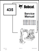 Bobcat 435 Excavator Service Manual (6902331) (SN 562611001-562699999)