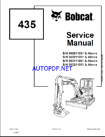 Bobcat 435 Excavator Service Manual (6902331) (SN 563211001-563299999)