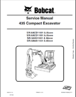 Bobcat 435 Excavator Service Manual (6986749) (SN AACD11001-AACD99999)