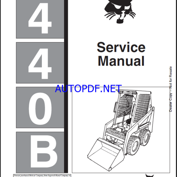 Bobcat 440 Loader Service Manual (6570160) (SN 503813001-503899999)