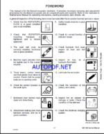 Bobcat 325 Excavator Service Manual (6986940) (SN A9K011001-A9K099999)