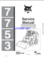 Bobcat 7753 Loader Service Manual (6720899) (SN 509630001-509634999)