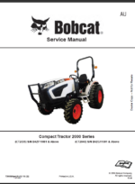 Bobcat CT2040 Compact Tractor Service Manual (7398896) (SN B4ZG11001-B4ZG99999)