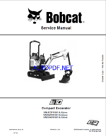 Bobcat E10 Excavator Service Manual (6986788) (SN B4PD11001-B4PD99999)
