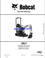 Bobcat E08 Excavator Service Manual (6986785) (SN A4BP11001-A4BP99999)