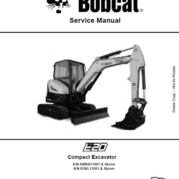 Bobcat CT5545 Compact Tractor Service Manual (7372814) (SN B4W411001-B4W499999)