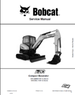 Bobcat E20 Excavator Service Manual (7255008) (SN AWRH11001-AWRH99999)