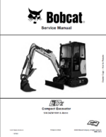 Bobcat E17z Excavator Service Manual (7416737) (SN B4ZM11001-B4ZM99999)