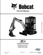 Bobcat E17z Excavator Service Manual (7314142) (SN B4AW11001-B4AW99999)