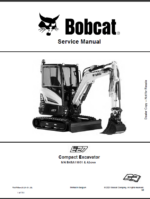 Bobcat E27 Excavator Service Manual (7349758) (SN B4BA11001-B4BA99999)