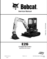 Bobcat E26 Excavator Service Manual (6989695) (SN ACRA11001-ACRA99999)