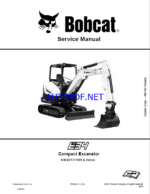 Bobcat E34 Excavator Service Manual (7362447) (SN B3Y311001-B3Y399999)