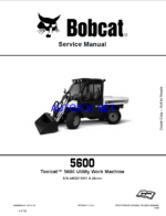 Bobcat 5600 Toolcat™ Utility Work Machine Service Manual (6990860) (SN AHG811001-AHG899999)