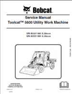 Bobcat 5600 Toolcat™ Utility Work Machine Service Manual (6904209) (SN A00211001-A00299999)
