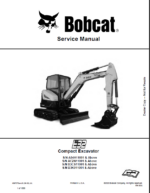 Bobcat E32 Excavator Service Manual (6987272) (SN B3K911001-B3K999999)