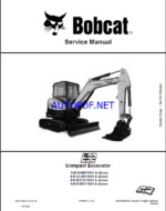 Bobcat E32 Excavator Service Manual (6987272) (SN A94H11001-A94H99999)