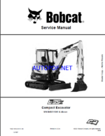 Bobcat E35z Excavator Service Manual (7362211) (SN B4S511001-B4S599999)