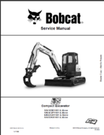 Bobcat E35 Excavator Service Manual (6987276) (SN A93K11001-A93K99999)