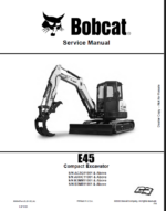 Bobcat E45 Excavator Service Manual (6989437) (SN B3NR11001-B3NR99999)