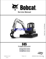 Bobcat E45 Excavator Service Manual (6989437) (SN AHHC11001-AHHC99999)