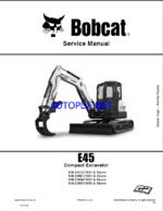 Bobcat E45 Excavator Service Manual (6989437) (SN AG3G11001-AG3G99999)