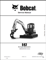 Bobcat E42 Excavator Service Manual (6990716) (SN B2VW11001-B2VW99999)