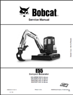 Bobcat E55 Excavator Service Manual (6990093) (SN B3NP11001-B3NP99999)