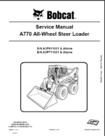 Bobcat A770 Loader Service Manual (6989480) (SN A3P611001-A3P699999)