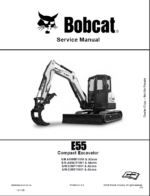 Bobcat E55 Excavator Service Manual (6990093) (SN ARWM11001-ARWM99999)