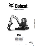 Bobcat E50 Excavator Service Manual (6989441) (SN B3NS11001-B3NS99999)