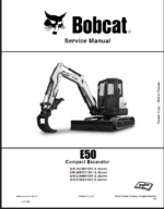 Bobcat E50 Excavator Service Manual (6989441) (SN B3NN11001-B3NN99999)
