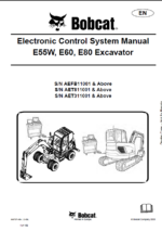 Bobcat E60 Excavator Service Manual (6987371) (SN AET811001-AET899999)
