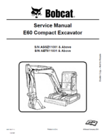 Bobcat E60 Excavator Service Manual (6987190) (SN AGSZ11001-AGSZ99999)