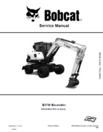 Bobcat E57W Excavator Service Manual (7280536) (SN B3WU11001-B3WU99999)