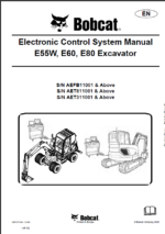 Bobcat E55W Excavator Service Manual (6987371) (SN AEFB11001-AEFB99999)