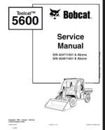 Bobcat 5600 Toolcat™ Utility Work Machine Service Manual (6902819) (SN 424711001-424799999)