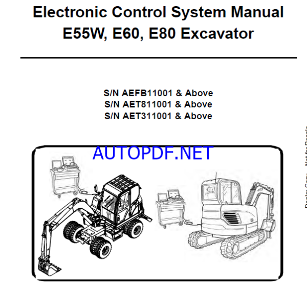 Bobcat E80 Excavator Service Manual (6987371) (SN AET311001-AET399999)