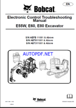 Bobcat E80 Excavator Service Manual (6987372) (SN AET311001-AET399999)