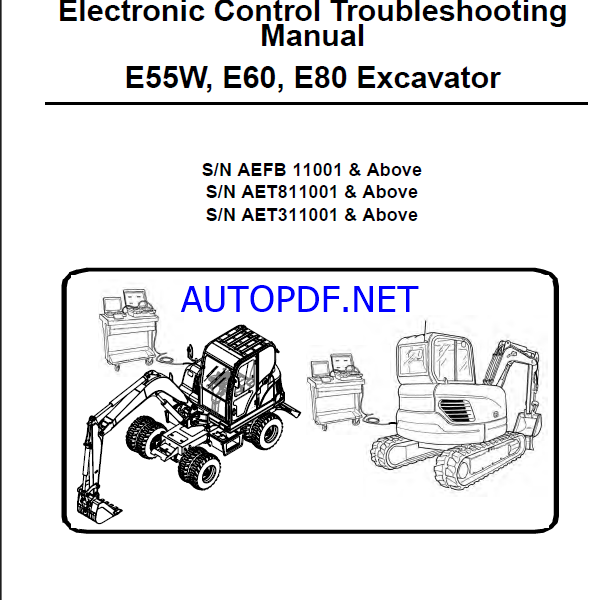 Bobcat E80 Excavator Service Manual (6987372) (SN AET311001-AET399999)