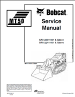 Bobcat MT50 Loader Mini Track Service Manual (6901510) (SN 522411001-522499999)