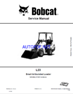 Bobcat L23 Loader Articulated Service Manual (7389393) (SN B4LC11001-B4LC99999)