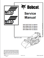 Bobcat MT55 Loader Mini Track Service Manual (6903372) (SN 538711001-538799999)