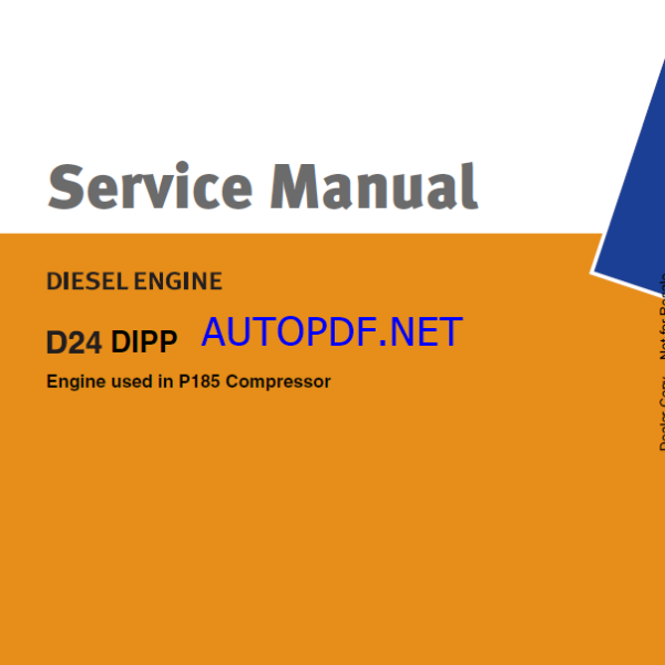 Bobcat P185 Compressor Compaction, Portable Power, Light Construction Service Manual (7270395) (NO SN)