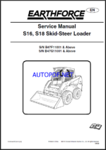 Bobcat S16 Loader Service Manual (7312959) (SN B47F11001-B47F99999)