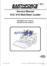 Bobcat S18 Loader Service Manual (7312959) (SN B47G11001-B47G99999)