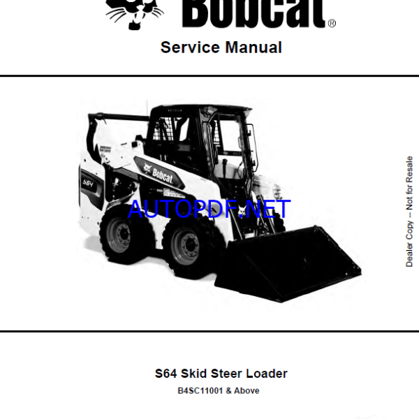 Bobcat S64 Loader Service Manual (7353047) (SN B4SC11001-B4SC99999)