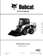 Bobcat S62 Loader Service Manual (7353168) (SN B4SE11001-B4SE99999)