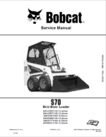 Bobcat S70 Loader Service Manual (6986662) (SN B38V11001-B38V99999)