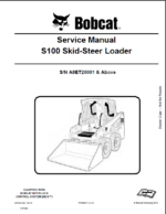 Bobcat S100 Loader Service Manual (6987403) (SN A8ET20001-A8ET99999)