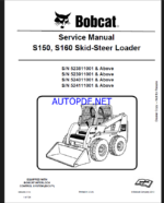 Bobcat S150 Loader Service Manual (6902498) (SN 523811001-523899999)